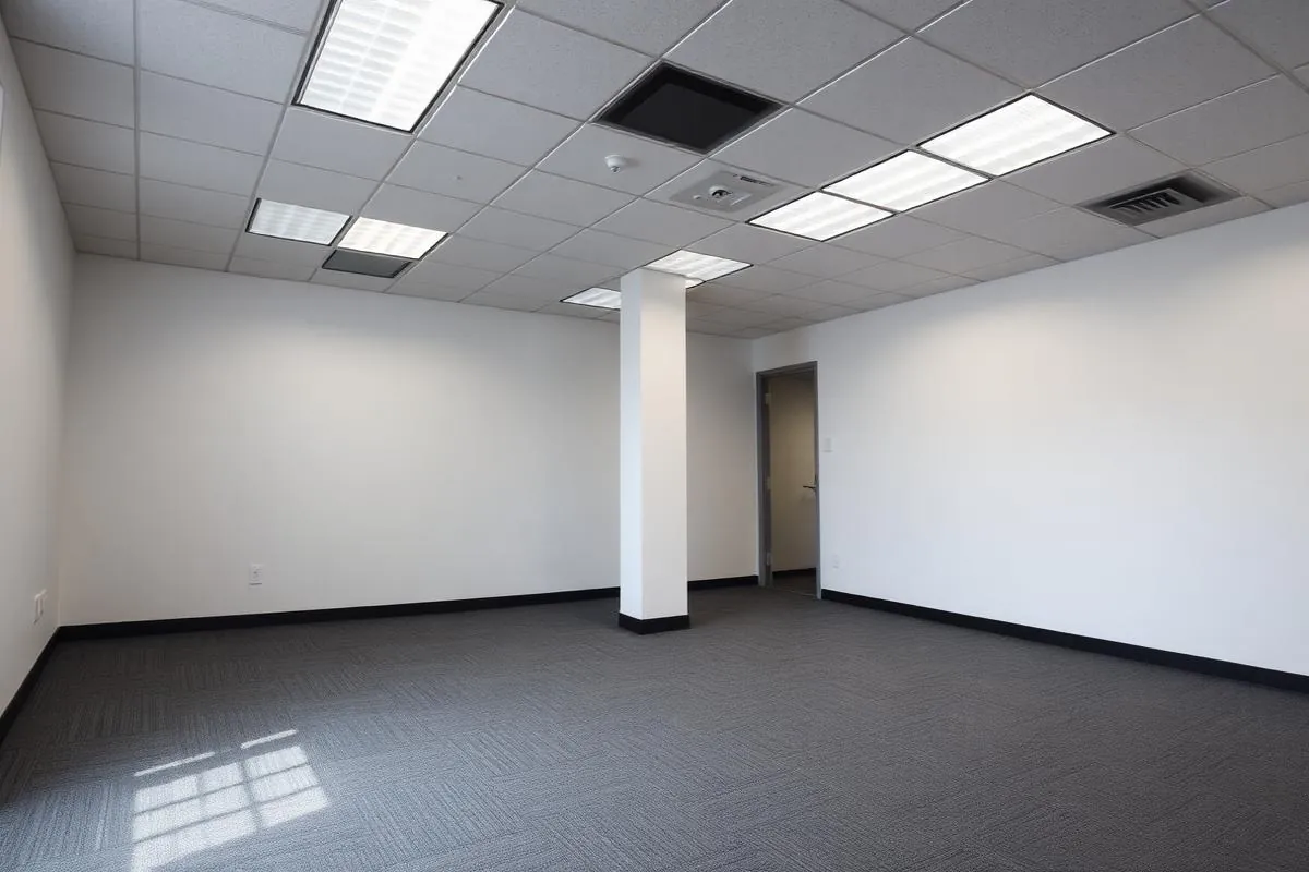 After: finished painted drywall partitions in a Manhattan commercial office by a New York drywall installation expert