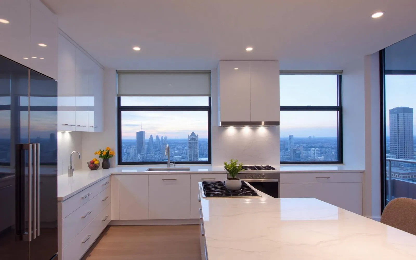 Renovated kitchen with custom cabinetry completed for a Pelham Manor, NY home
