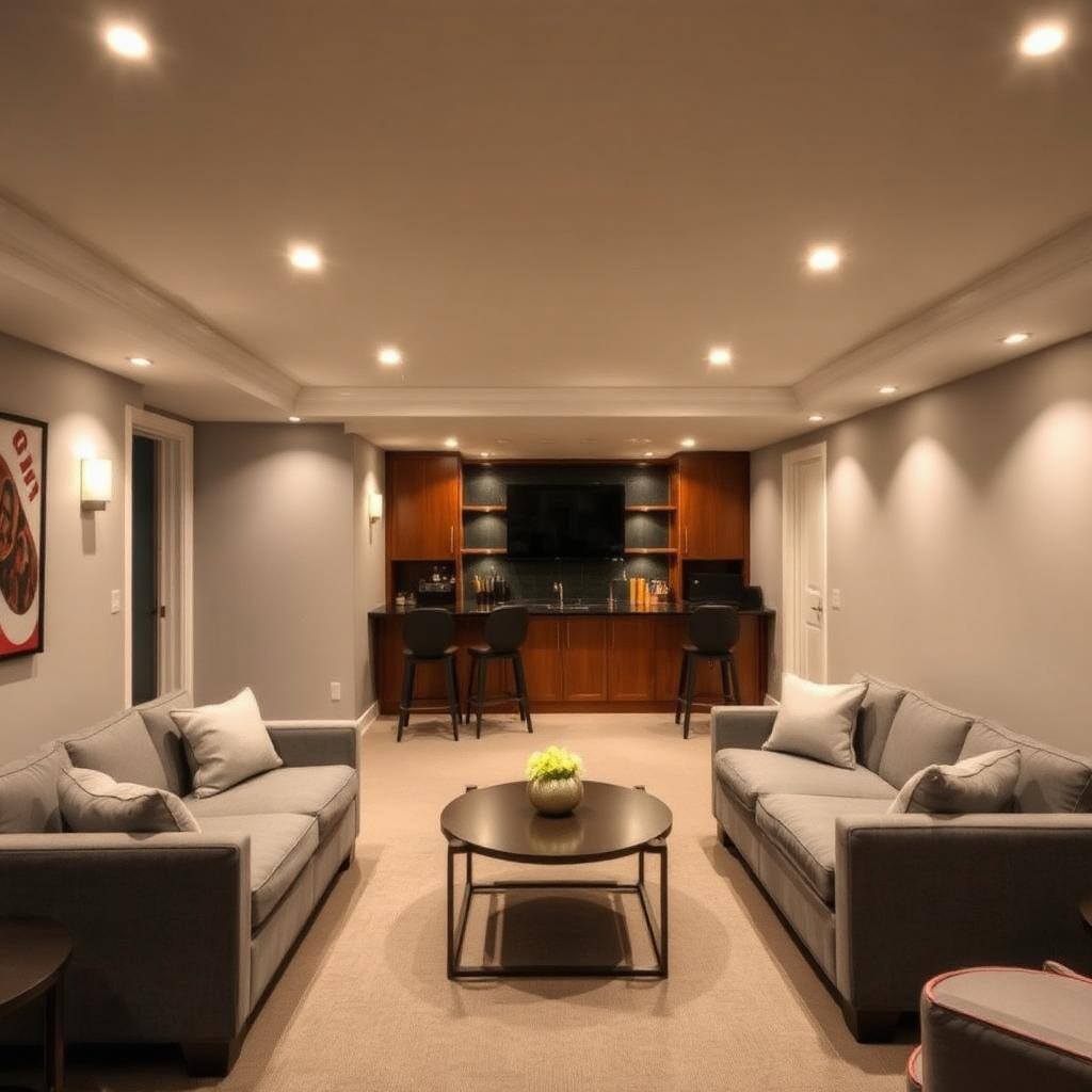Basement finishing project completed in the Bronx by Excellent Home Improvement