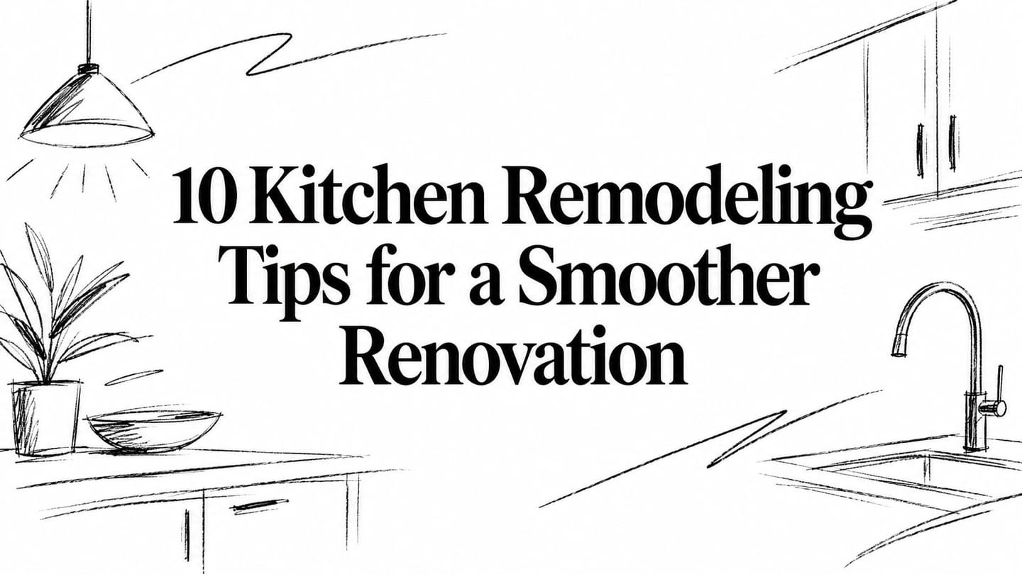 10 Kitchen Remodeling Tips for a Smoother Renovation