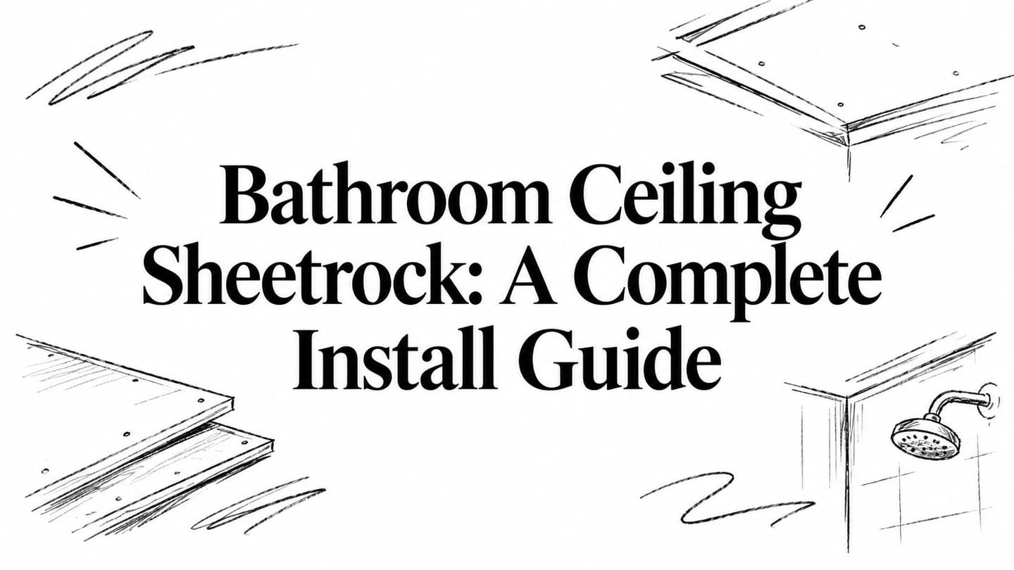 Bathroom Ceiling Sheetrock: A Complete Install Guide